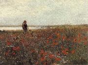 John Leslie Breck The Poppies oil painting